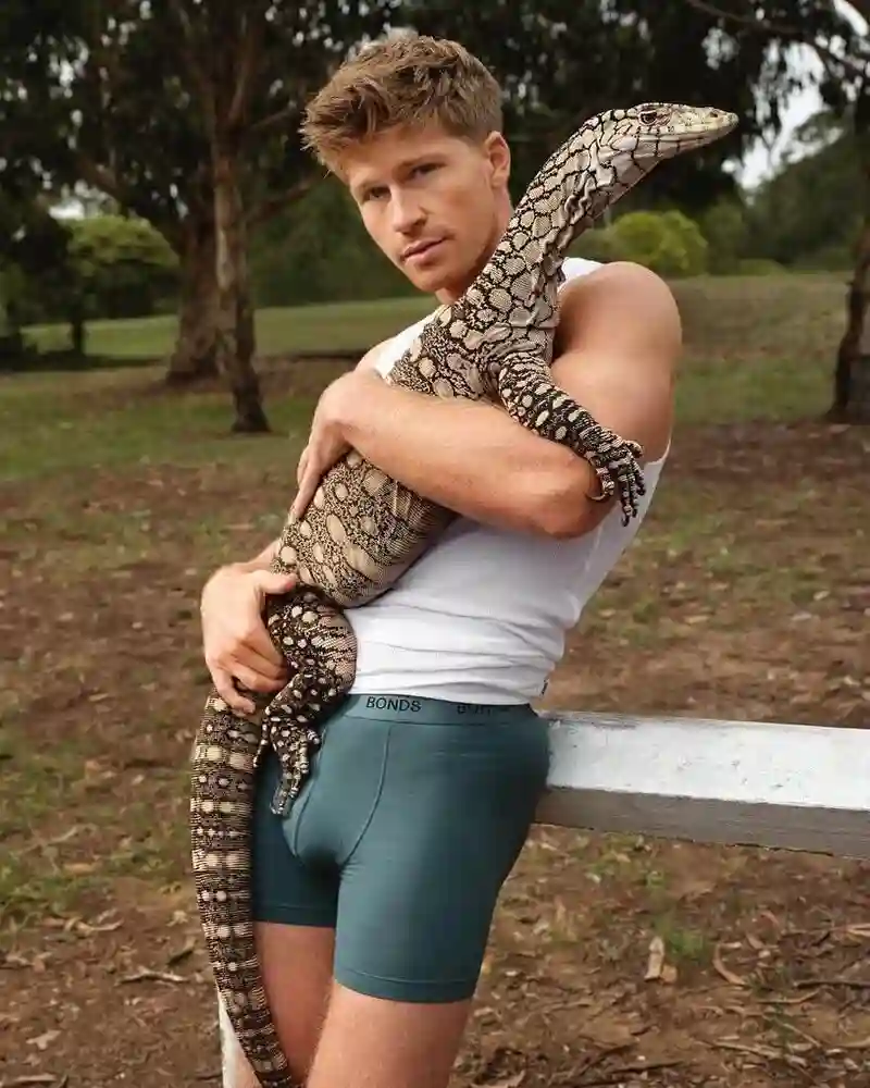 Robert Irwin smiling with a koala at Australia Zoo – 2025 wildlife conservation shoot
