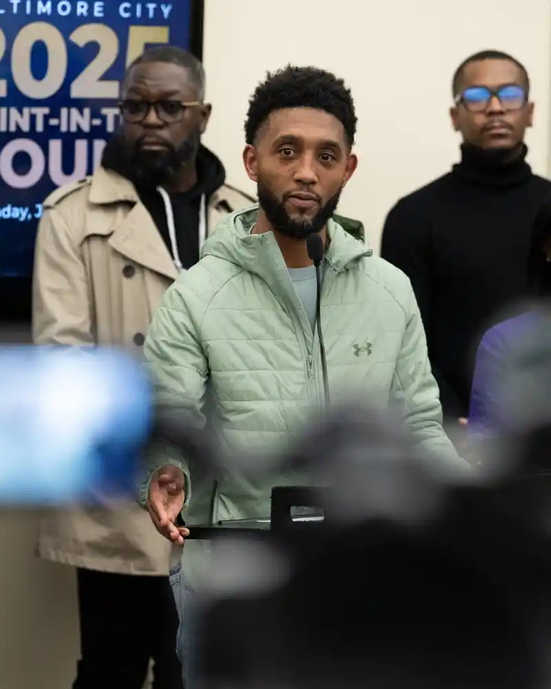 Brandon Scott behind-the-scenes during filming
