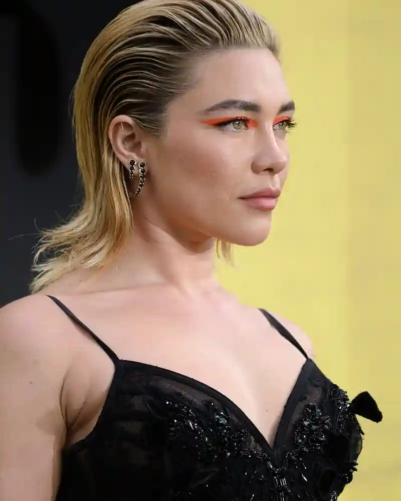 Florence Pugh posing for a fashion photoshoot